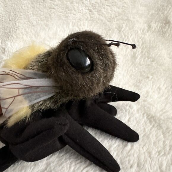 Folkmanis Yellow Honey Bee Hand Puppet Glove 6” Plush Stuffed Toy - Picture 2 of 8